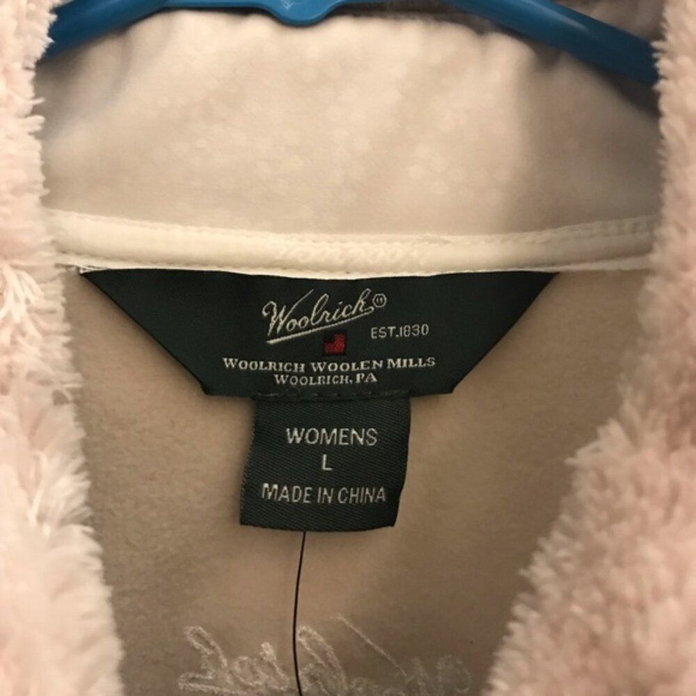 Woolrich Winter White Cream Vest with Fur Collar Collar L - Picture 3 of 12